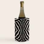Zebra Wild Animal Print 724 Black and Linen White Wine Chiller Gallery Image 3