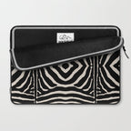 Zebra Wild Animal Print 724 Black and Linen White Laptop Sleeve Gallery Image 2