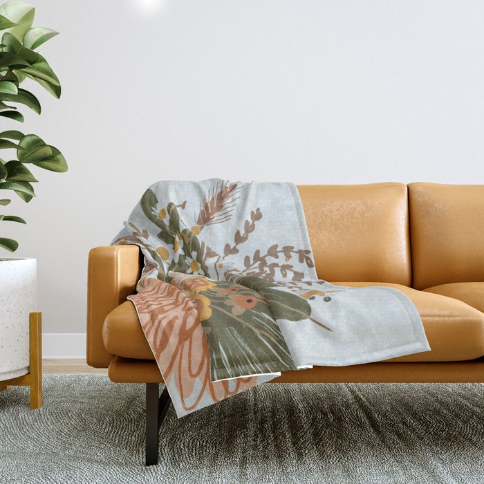 Ikebana #1 Throw Blanket Gallery Image 1