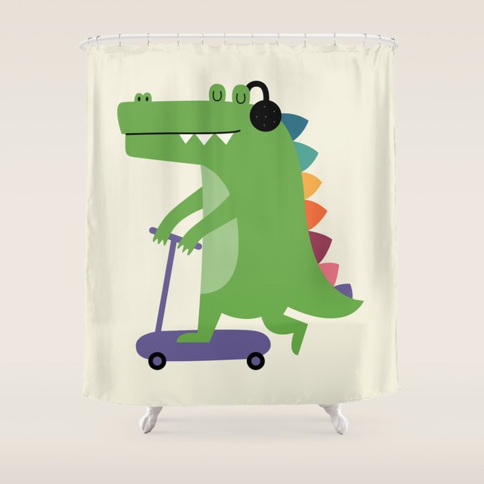 Croco Scooter Shower Curtain Gallery Image 1