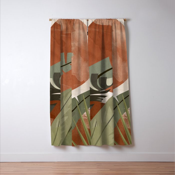 Tropical Leaf- Abstract Art 10 Window Curtain Gallery Image 3