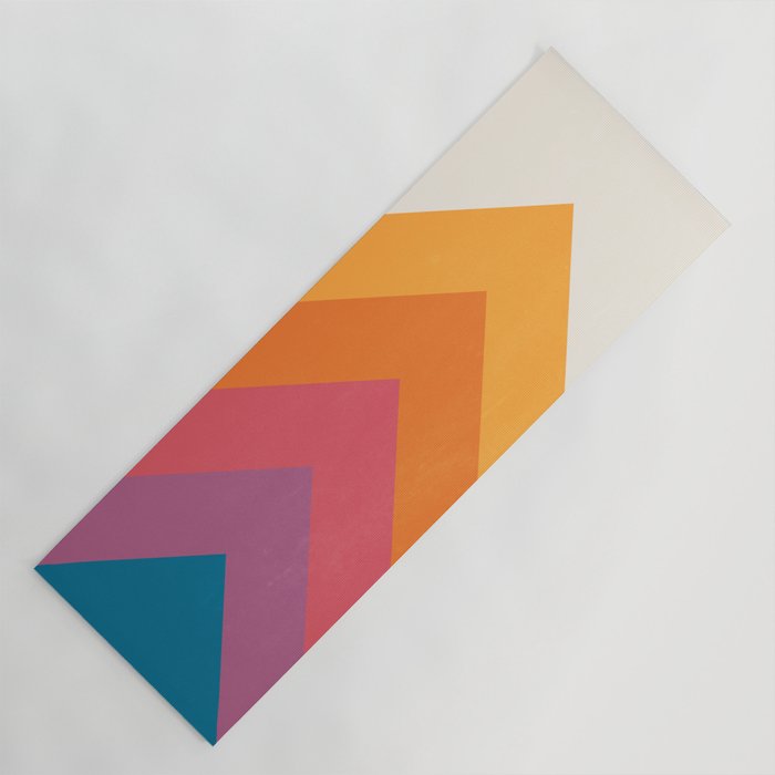 Candy Chevrons: Vintage 80s California Edition Yoga Mat Gallery Image 1