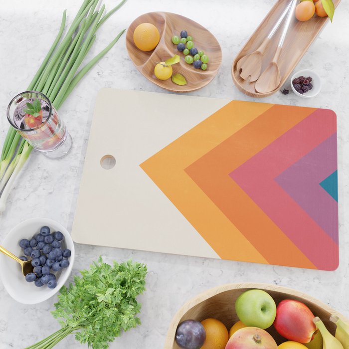 Candy Chevrons: Vintage 80s California Edition Cutting Board Gallery Image 2