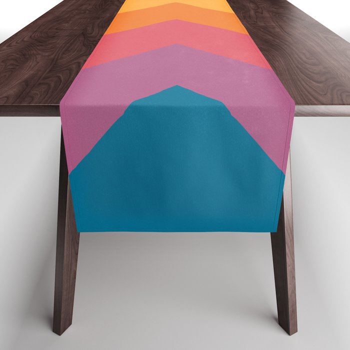Candy Chevrons: Vintage 80s California Edition Table Runner Gallery Image 1