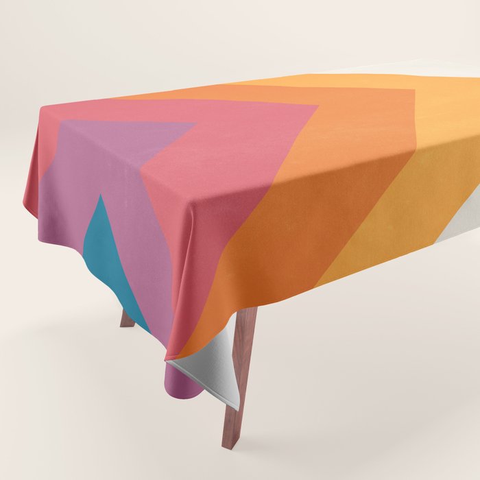 Candy Chevrons: Vintage 80s California Edition Tablecloth Gallery Image 1