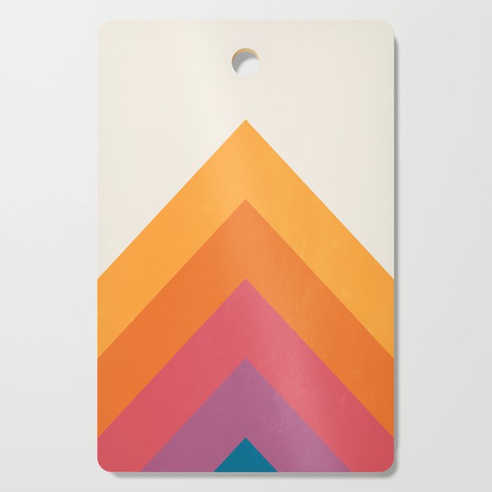 Candy Chevrons: Vintage 80s California Edition Cutting Board Gallery Image 1