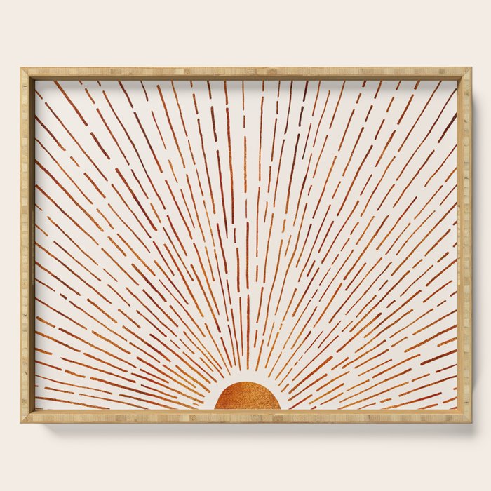 Copper Sunshine With Leo Rising Serving Tray Gallery Image 1