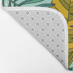 Tropical Leaves Print Bath Mat Gallery Image 2