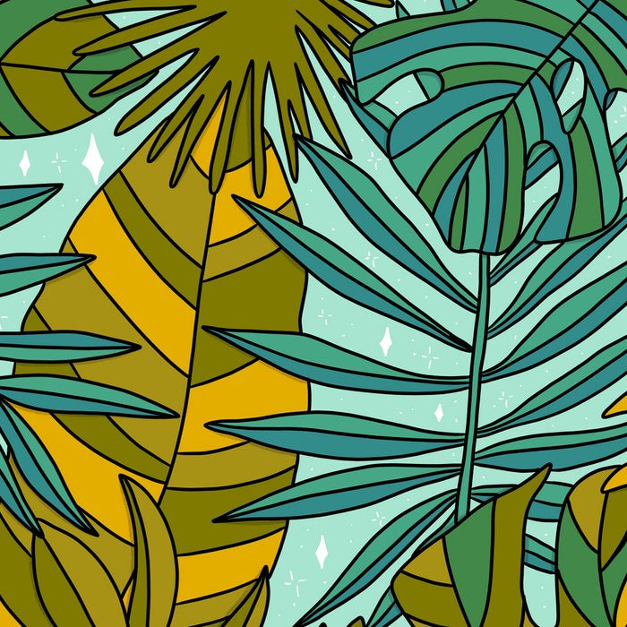 Tropical Leaves Print Coffee Mug Gallery Image 2