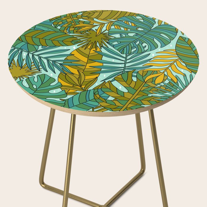 Tropical Leaves Print Side Table Gallery Image 2