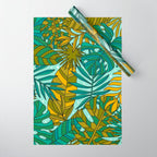 Tropical Leaves Print Wrapping Paper Gallery Image 1