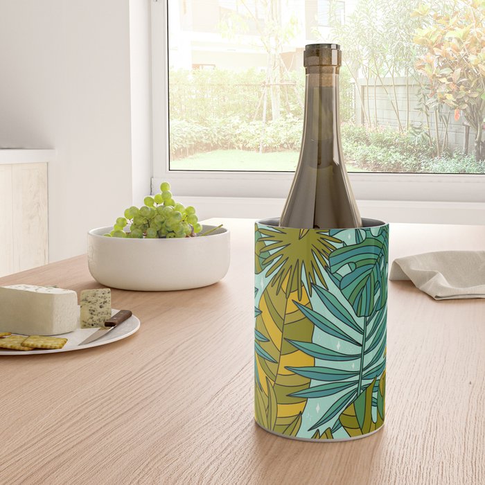 Tropical Leaves Print Wine Chiller Gallery Image 4