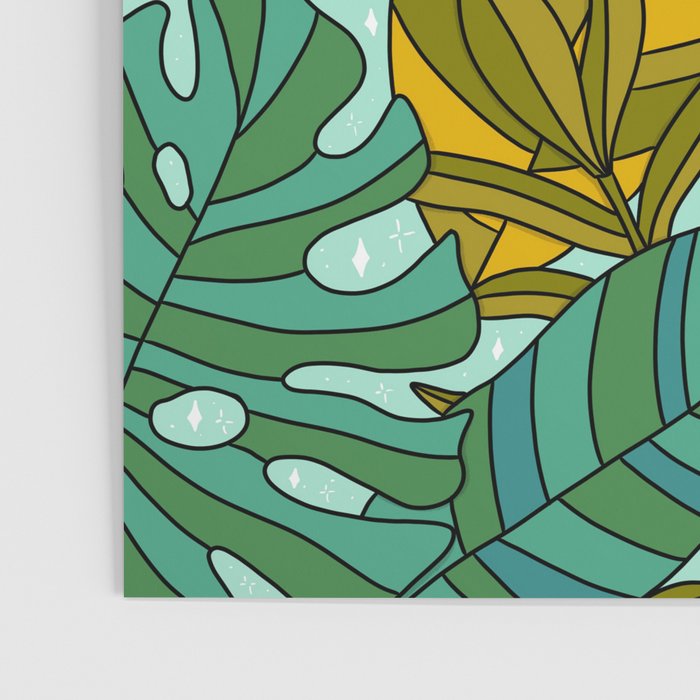 Tropical Leaves Print Poster Gallery Image 3