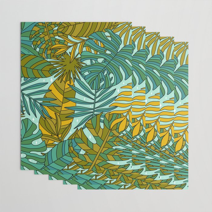 Tropical Leaves Print Wrapping Paper Gallery Image 3