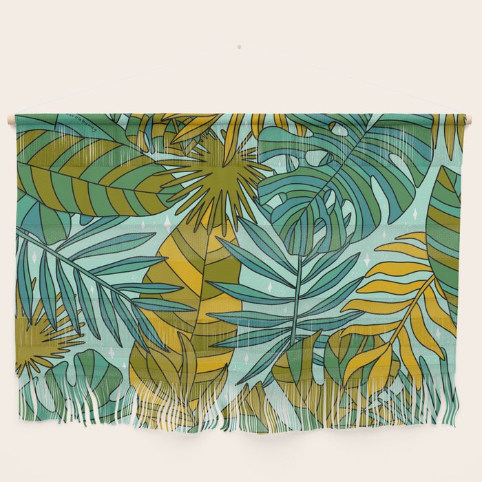 Tropical Leaves Print Wall Hanging Gallery Image 1