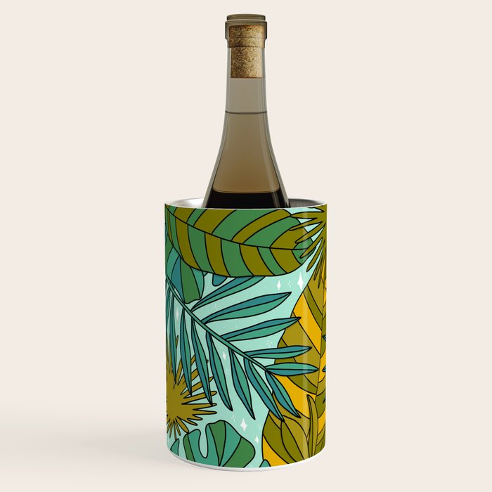 Tropical Leaves Print Wine Chiller Gallery Image 2