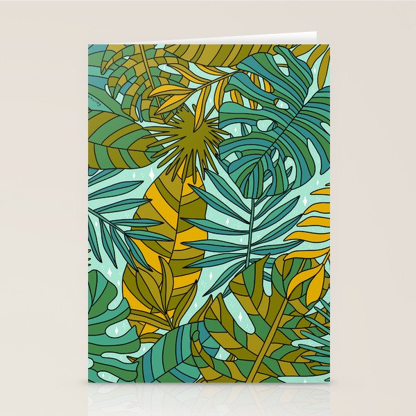 Tropical Leaves Print Stationery Card Gallery Image 2