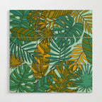 Tropical Leaves Print Wood Wall Art Gallery Image 1