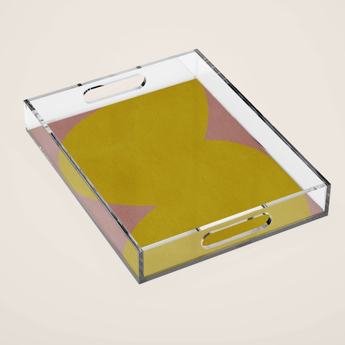 Abstract shape-gold Acrylic Tray Gallery Image 1