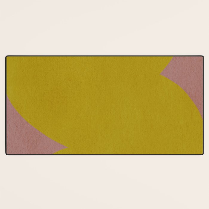 Abstract shape-gold Desk Mat Gallery Image 3