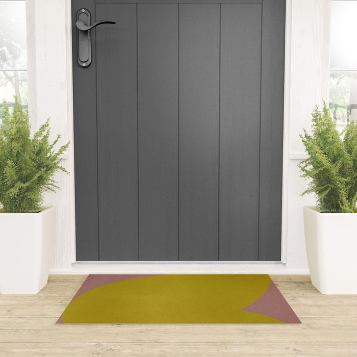 Abstract shape-gold Welcome Mat Gallery Image 3