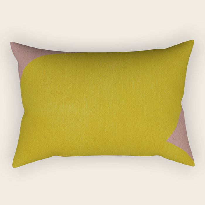 Abstract shape-gold Rectangular Pillow Gallery Image 1