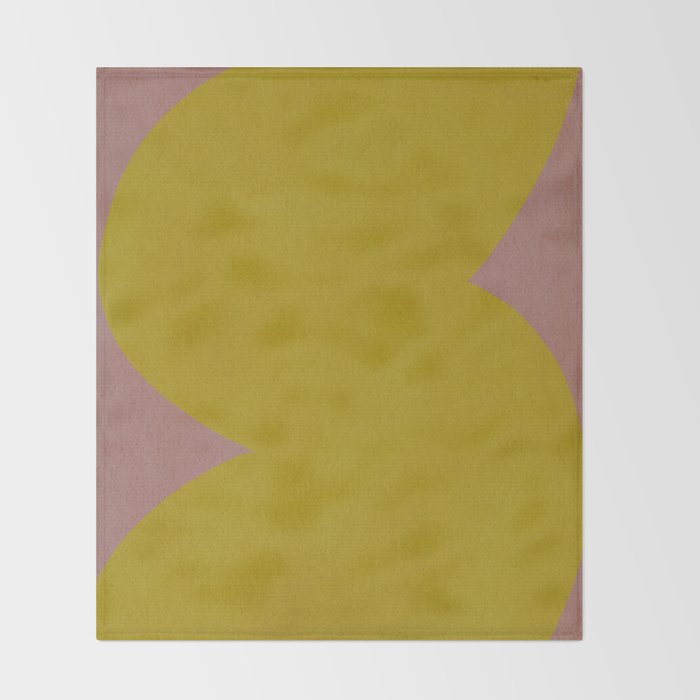 Abstract shape-gold Throw Blanket Gallery Image 2