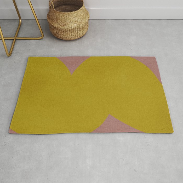 Abstract shape-gold Rug Gallery Image 1