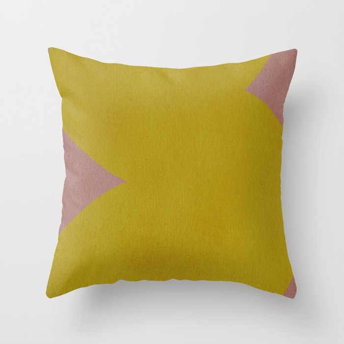 Abstract shape-gold Throw Pillow Gallery Image 1