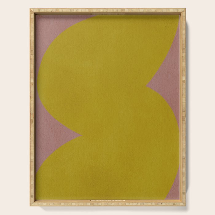 Abstract shape-gold Serving Tray Gallery Image 1