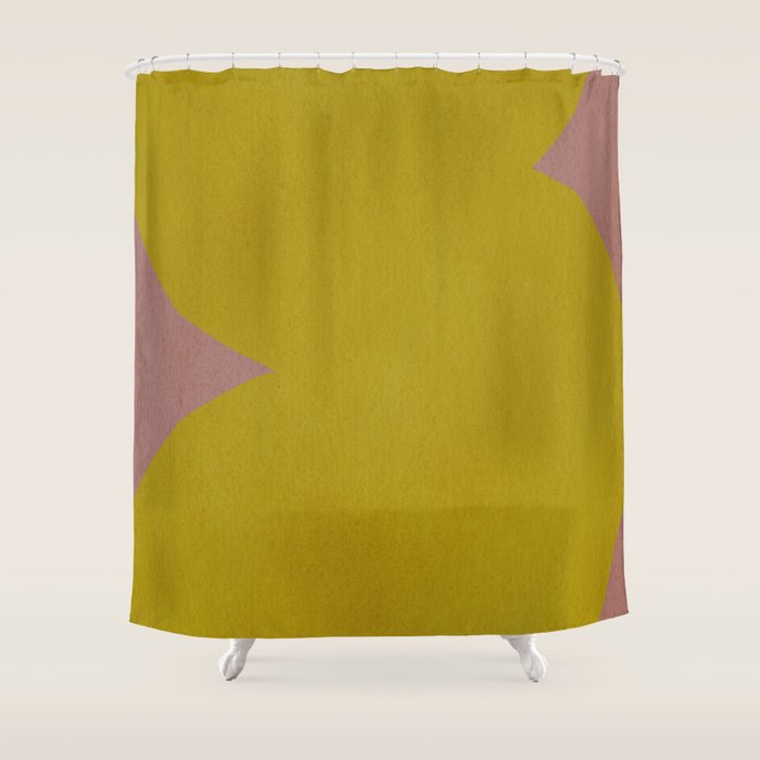 Abstract shape-gold Shower Curtain Gallery Image 1