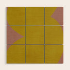 Abstract shape-gold Wood Wall Art Gallery Image 1