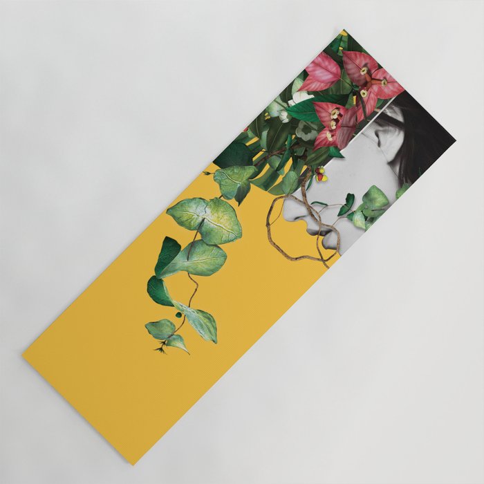 Lady Flowers Yoga Mat Gallery Image 1