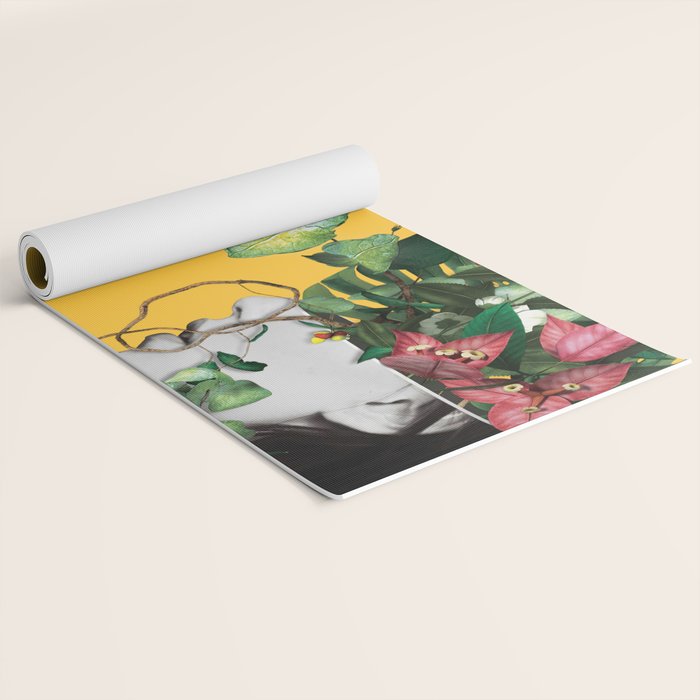 Lady Flowers Yoga Mat Gallery Image 2