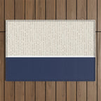 Beige Navy Outdoor Rug Gallery Image 1