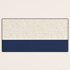 Beige Navy Desk Mat Gallery Image 3