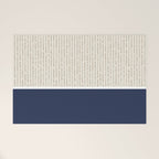 Beige Navy Welcome Mat Gallery Image 1