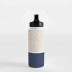 Beige Navy Water Bottle Gallery Image 2