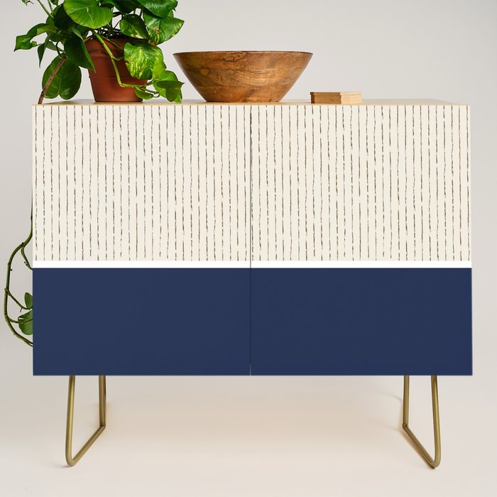 Beige Navy Credenza Gallery Image 1