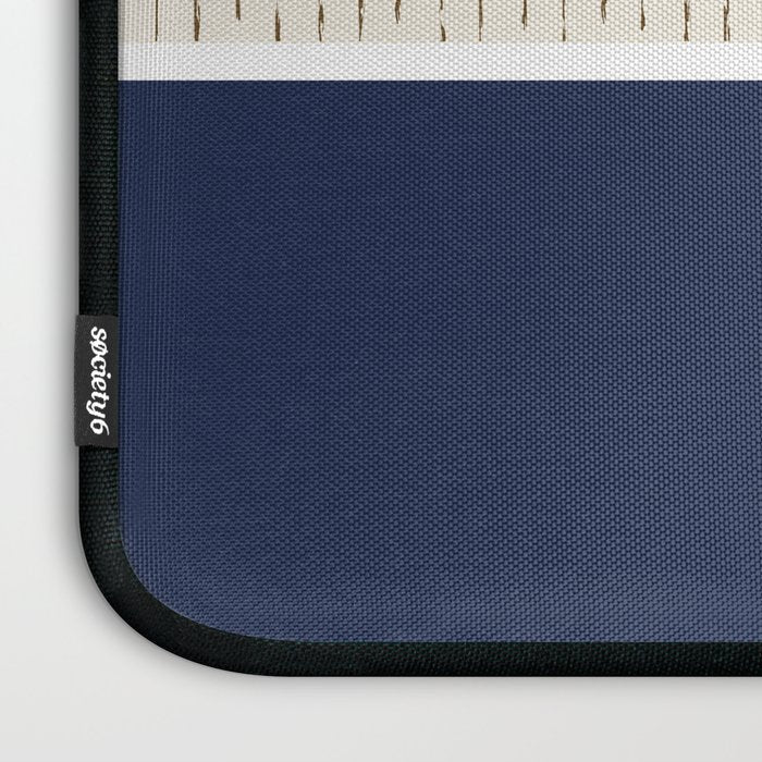 Beige Navy Laptop Sleeve Gallery Image 3