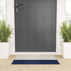 Beige Navy Welcome Mat Gallery Image 3
