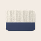 Beige Navy Bath Mat Gallery Image 1