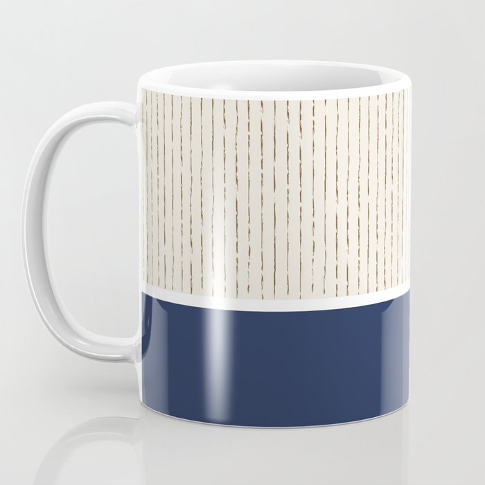 Beige Navy Coffee Mug Gallery Image 3