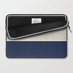 Beige Navy Laptop Sleeve Gallery Image 2