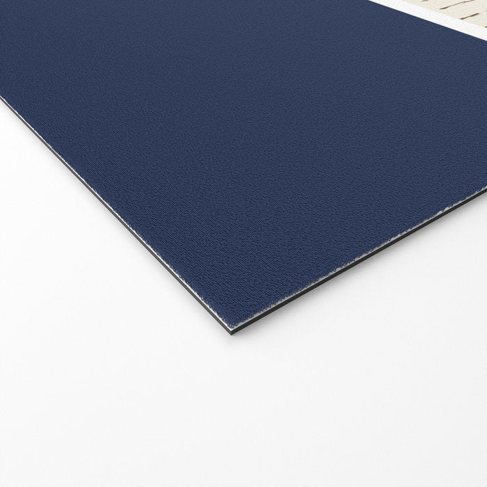 Beige Navy Welcome Mat Gallery Image 2