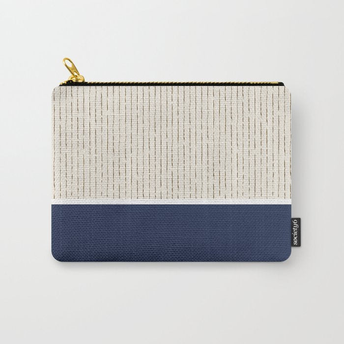 Beige Navy Carry All Pouch Gallery Image 1