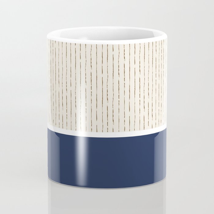 Beige Navy Coffee Mug Gallery Image 4