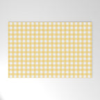 Sunshine Yellow Gingham Welcome Mat Gallery Image 1