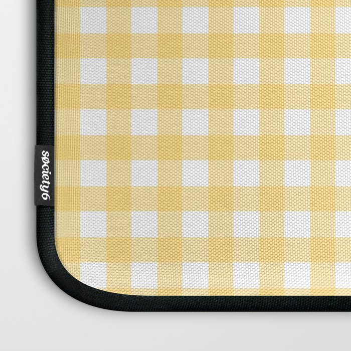 Sunshine Yellow Gingham Laptop Sleeve Gallery Image 3