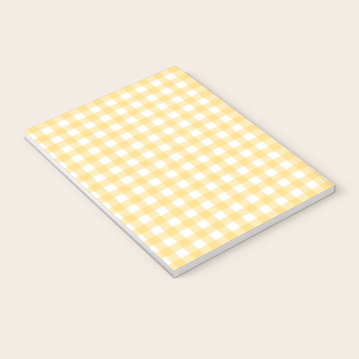 Sunshine Yellow Gingham Notebook Gallery Image 3